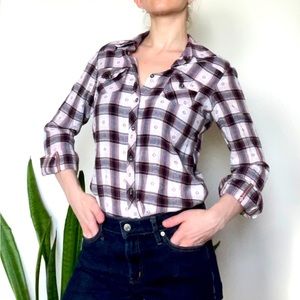 Angie Plaid Button Down Shirt
